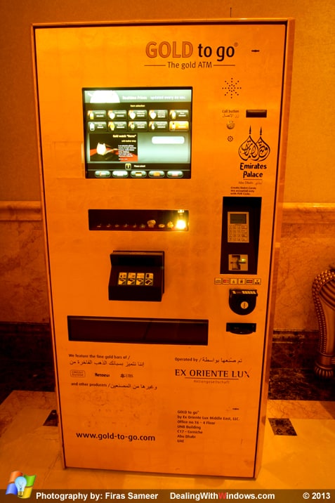 Emirates Palace hotel - gold machine