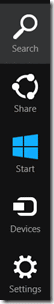 charm bar - latest version of windows
